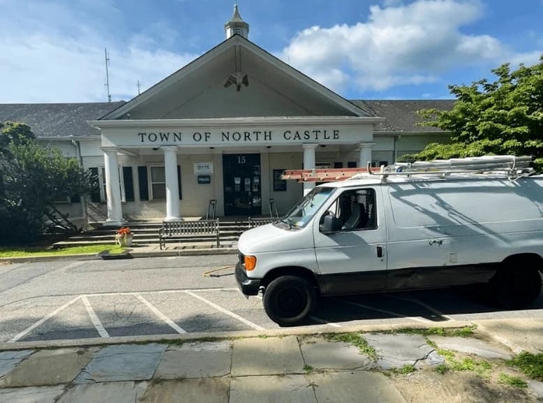 North Olmsted Power Washing commercial cleaning team at work in North Olmsted business district